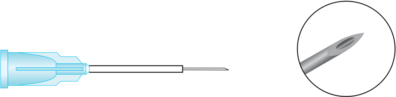 Suprachordial Injection Straight Cannula